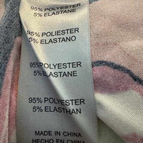 Avenue 26 28 3X Shirt Top Navy Blue Floral Flower Scoop Neck Sleeveless Stretch - Picture 6 of 7